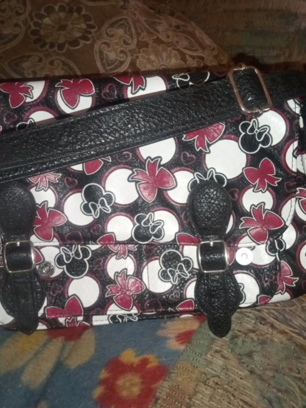Disney Parks Minnie Mouse Messenger Crossbody Purse - Picture 2 of 10